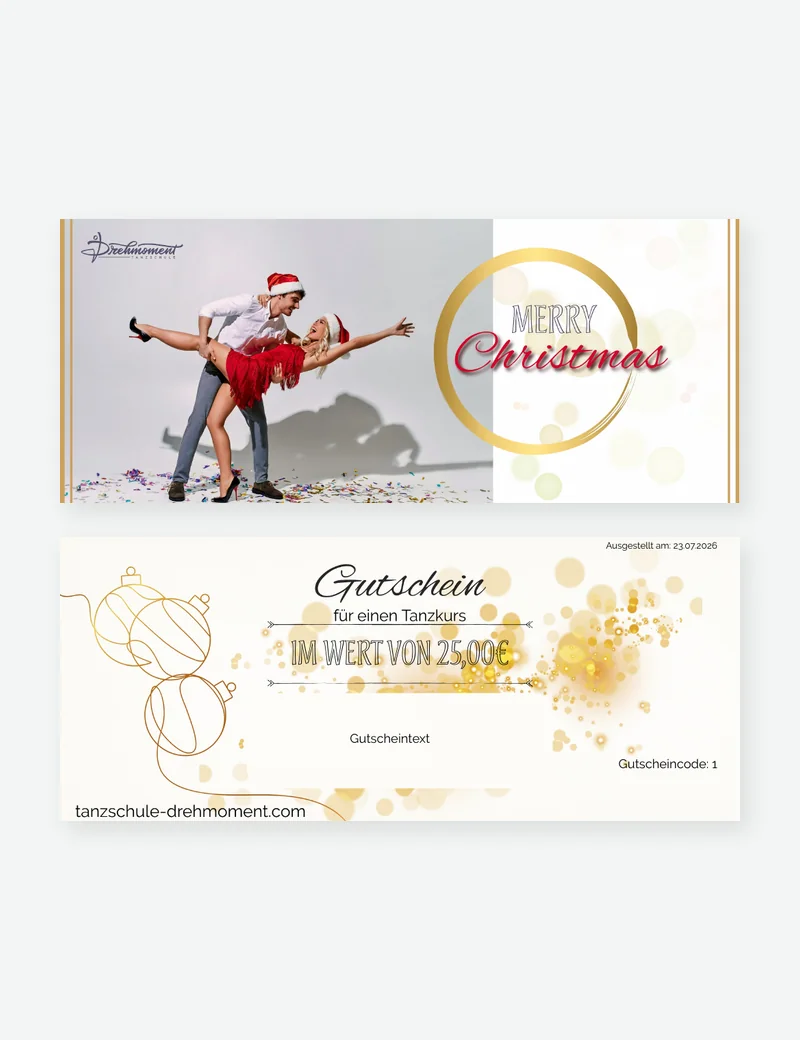 Vorder- und Rückseite des Designs Weihnachten 3