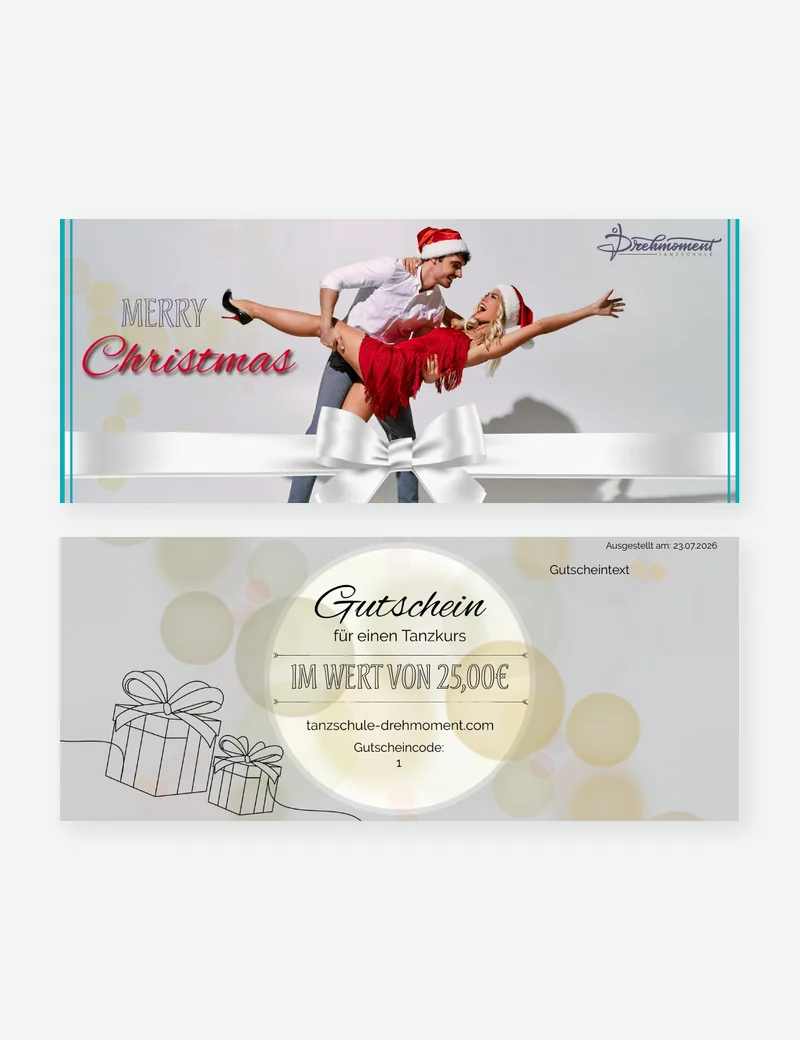 Vorder- und Rückseite des Designs Weihnachten 4